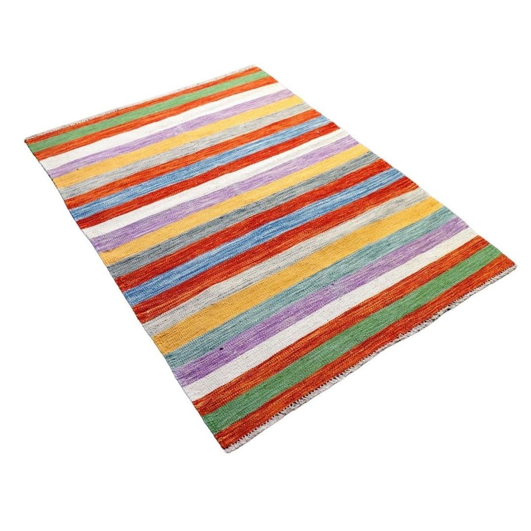 Colourful Bohemian Kilim - Size: 4.2 x 3 - Imam Carpets - Online Shop