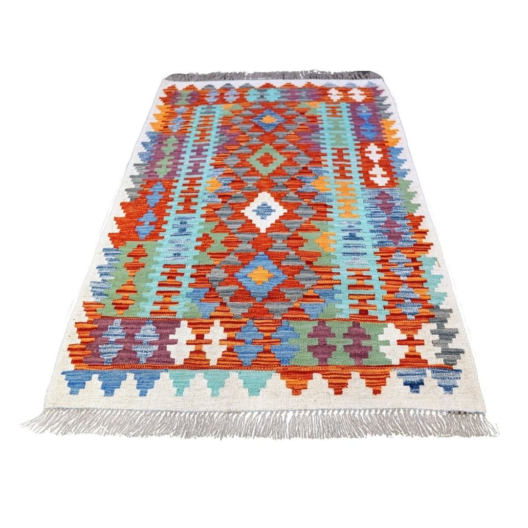 Colourful Bohemian Kilim - Size: 5.0 x 3.2 - Imam Carpets - Online Shop