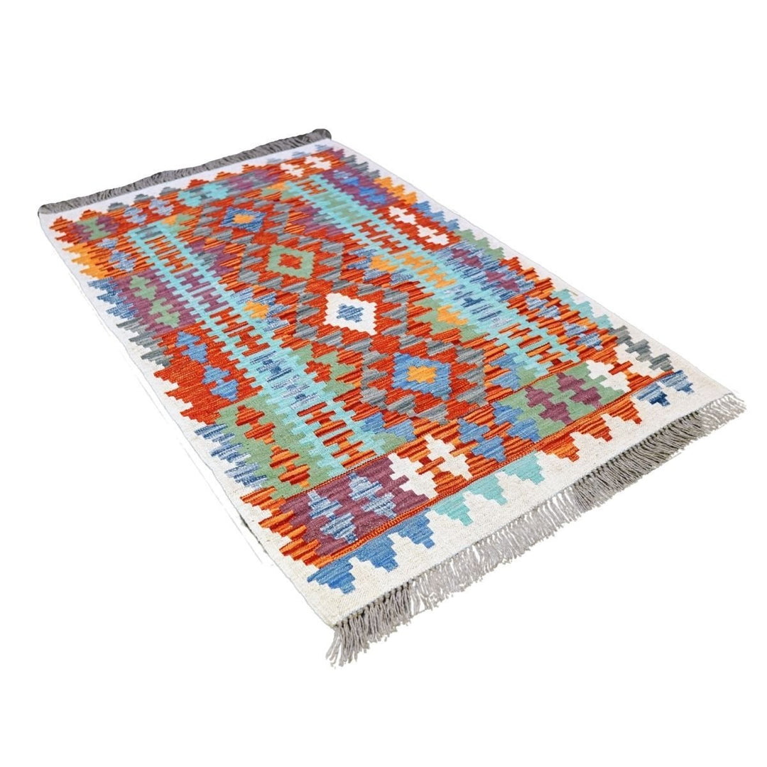 Colourful Bohemian Kilim - Size: 5.0 x 3.2 - Imam Carpets - Online Shop