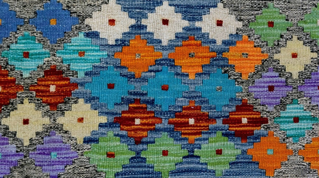 Colourful Bohemian Kilim - Size: 5.0 x 3.3 - Imam Carpets - Online Shop