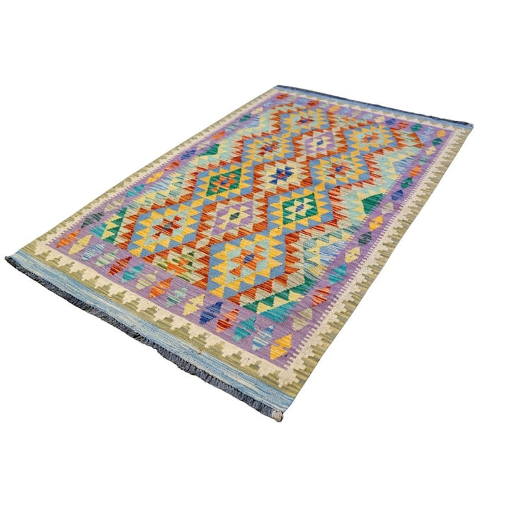 Colourful Bohemian Kilim - Size: 5.0 x 3.3 - Imam Carpets - Online Shop