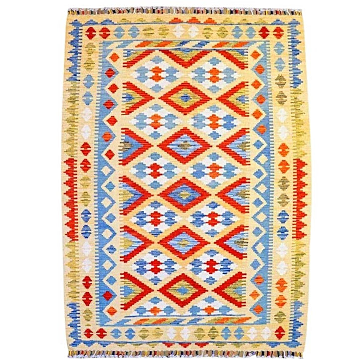 Colourful Bohemian Kilim - Size: 5.9 x 4.2 - Imam Carpets - Online Shop