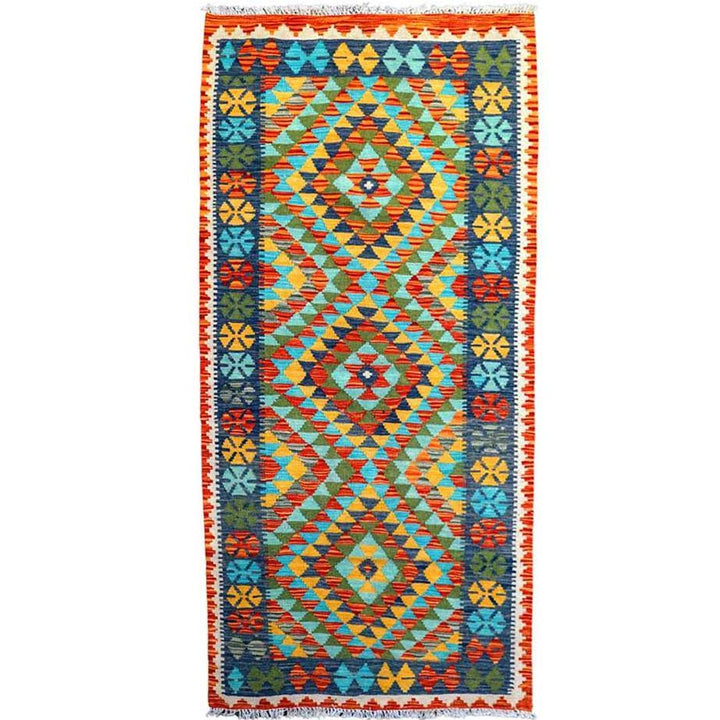 Colourful Bohemian Kilim - Size: 6.5 x 3.4 - Imam Carpets - Online Shop