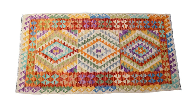 Colourful Bohemian Kilim - Size: 6.5 x 3.4 - Imam Carpets - Online Shop