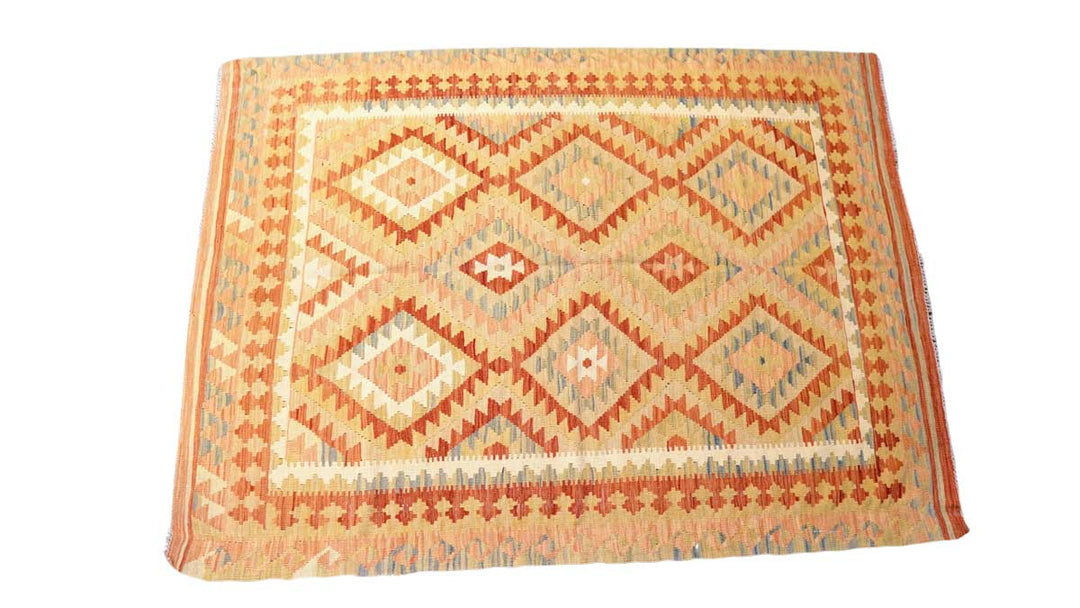 Colourful Bohemian Kilim - Size: 6.6 x 4.10 - Imam Carpets - Online Shop