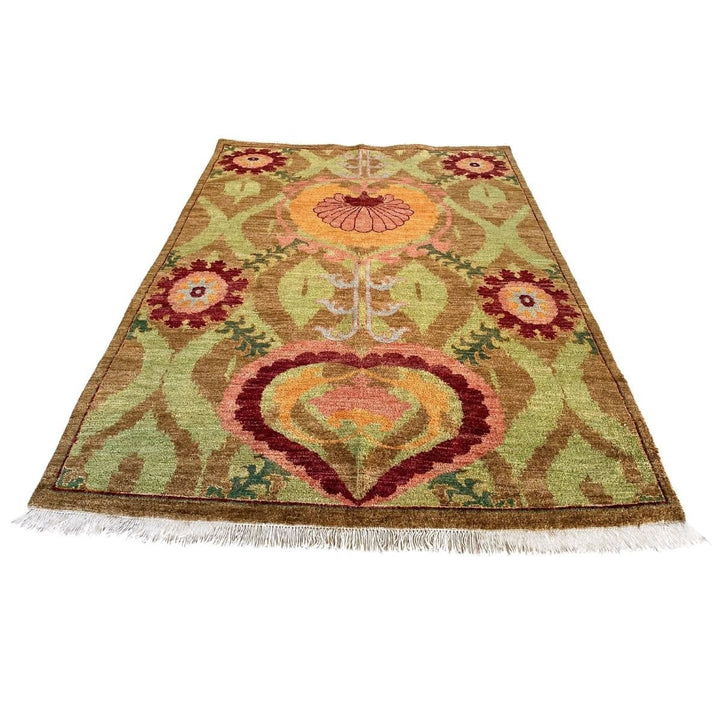 DarkKhaki Suzani Rug - Size: 7.5 x 5.2 - Imam Carpets - Online Shop