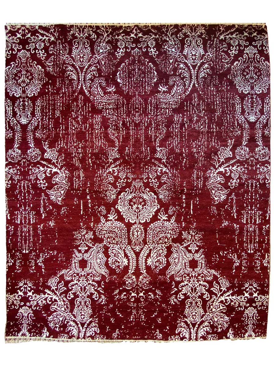 Faded Floral Silk Rug - Size: 9.11 x 8.3 - Imam Carpet Co