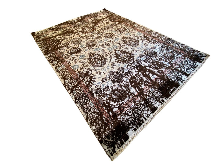 Floral Faded Silk Rug - Size: 12.2 x 9.1 - Imam Carpet Co. Home