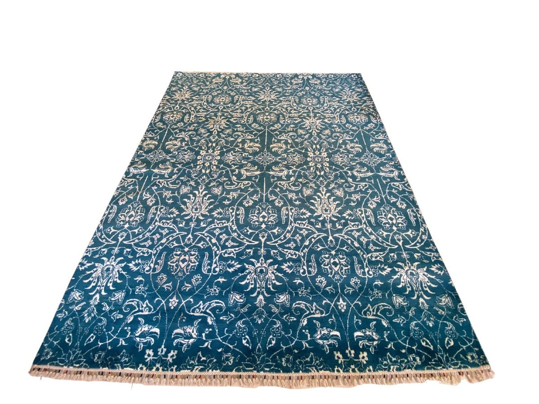 Floral Trellis Silk Rug - Size: 10.4 x 8 - Imam Carpet Co. Home