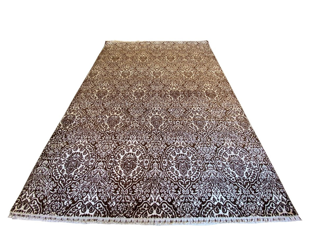 Floral Trellis Silk Rug - Size: 12.5 x 9 - Imam Carpet Co. Home