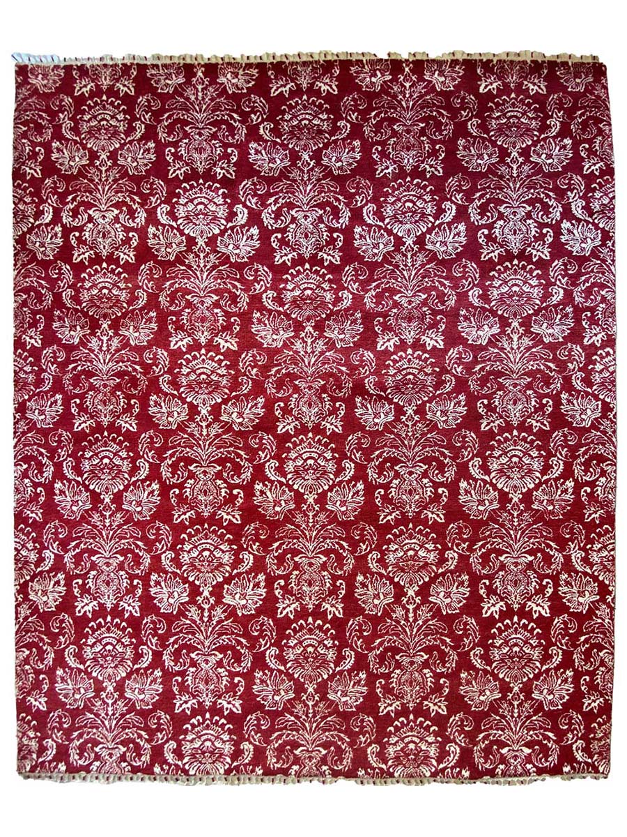 Floral Trellis Silk Rug - Size: 9.11 x 8 - Imam Carpet Co