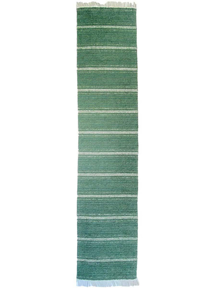 Green Runner - Size: 9.11 x 2.2 - Imam Carpet Co