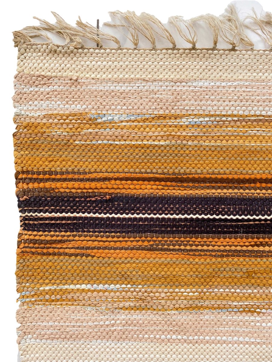 Green Stripe Rug - Size: 7.6 x 5.2 - Imam Carpets Online Store