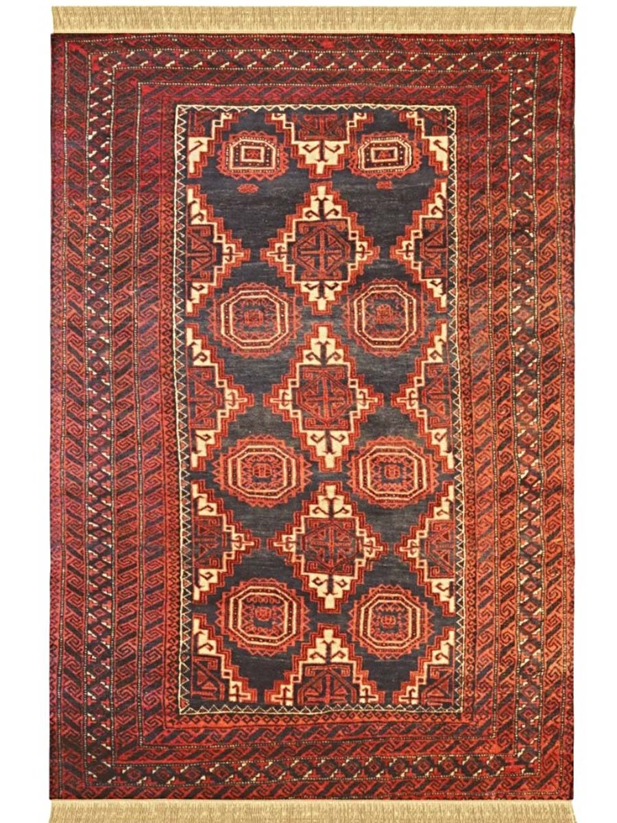 Herati Tribal Rug - Size: 6.3 x 3.11 - Imam Carpet Co