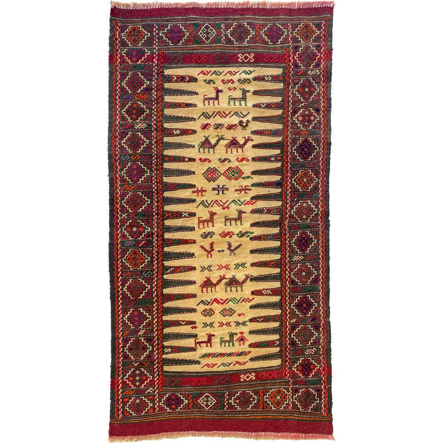 Jajum Sumak Kilim - Size: 5.5 x 2.11 - Imam Carpets - Online Shop