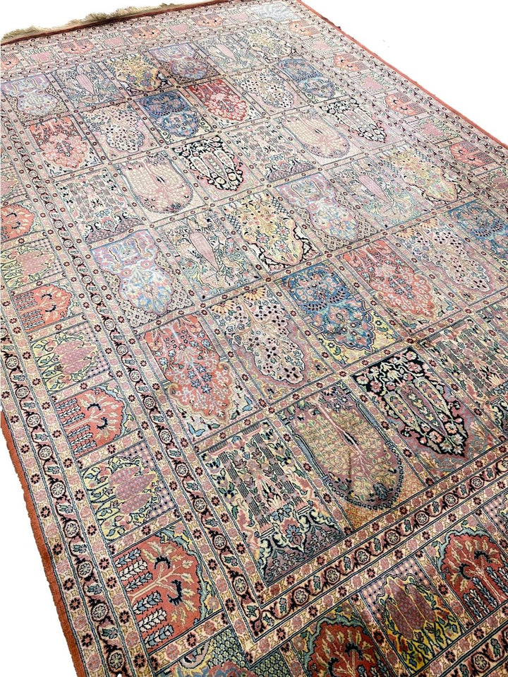 Kashmiri Silk - Size: 11.3 x 7.7 - Imam Carpets Online Store