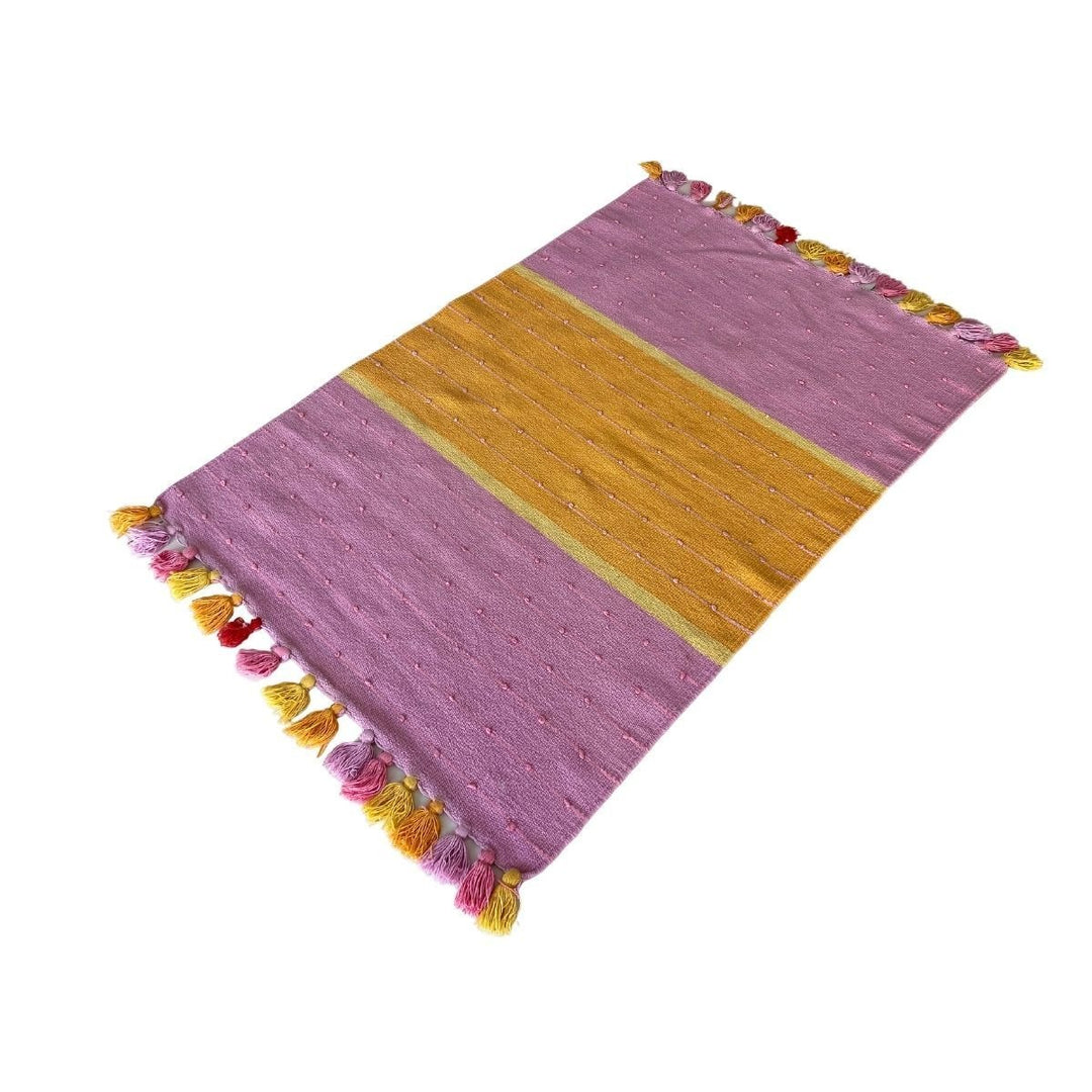 Kids Rug with tassels - Size: 4.6 x 2.1 - Imam Carpets - Online Shop