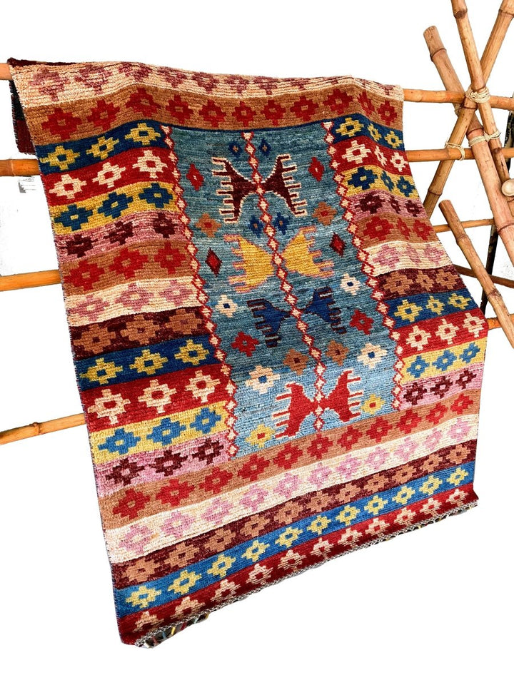 Kilim in a Rug - Size: 6.2 x 4.1 - Imam Carpets - Online Shop