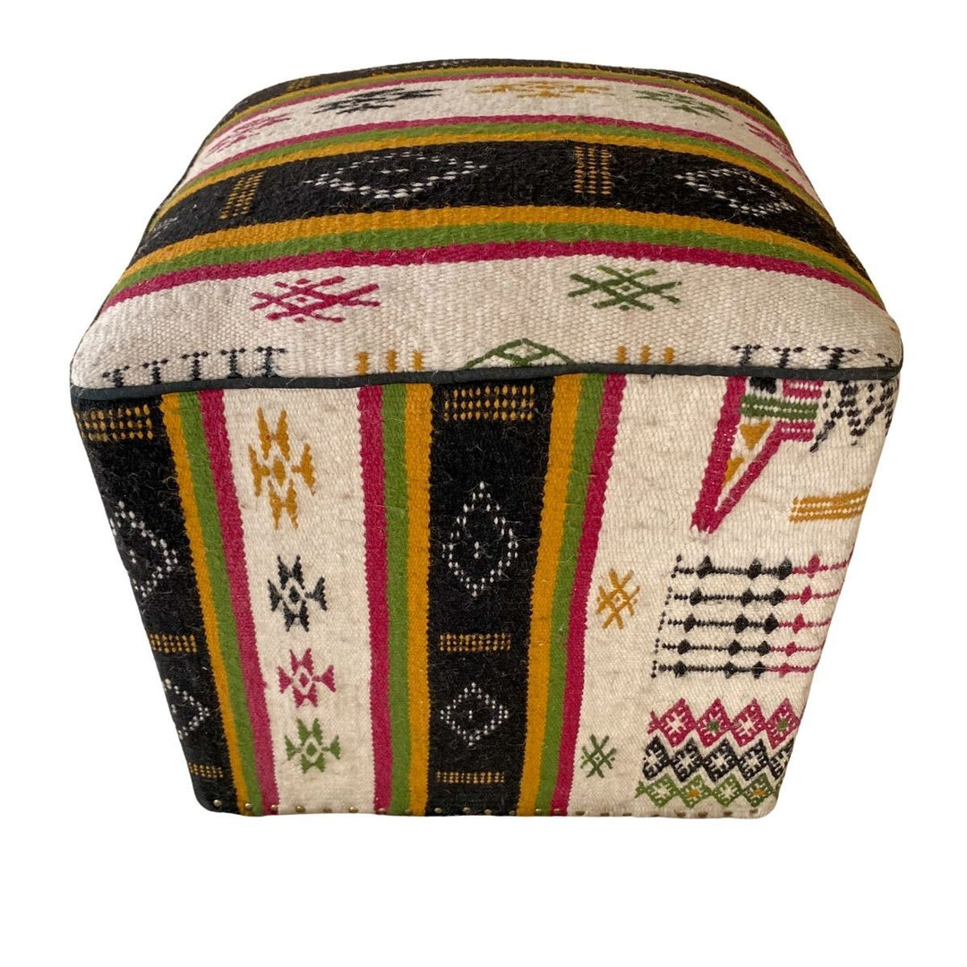 Kilim Ottoman - Size: 18'' x 15'' - Imam Carpets - Online Shop