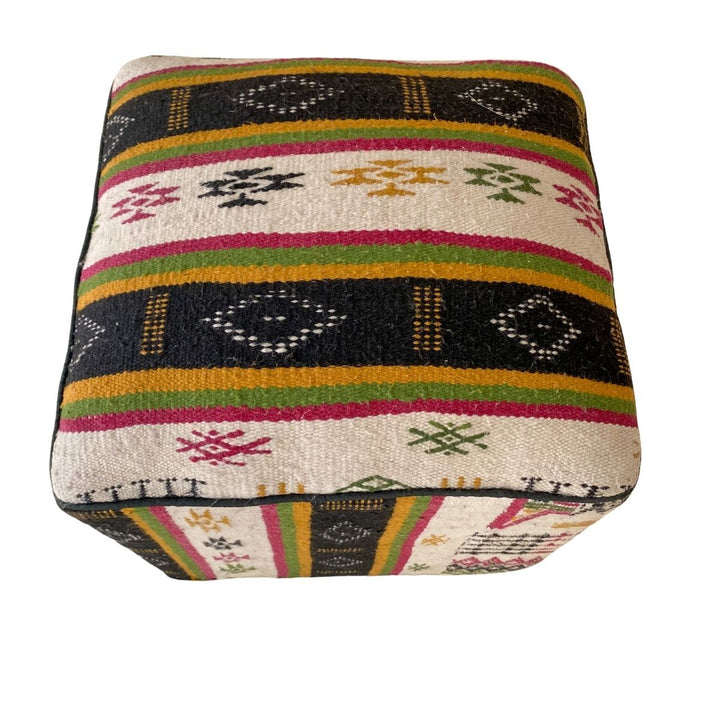Kilim Ottoman - Size: 18'' x 15'' - Imam Carpets - Online Shop
