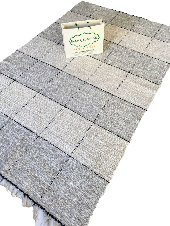 Modern Check Rug - Size: 7.11 x 5.2 - Imam Carpets Online Store