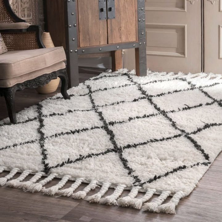 Moroccan - 8 x 5 - Handmade Medium Pile Rug - Imam Carpets - Online Shop