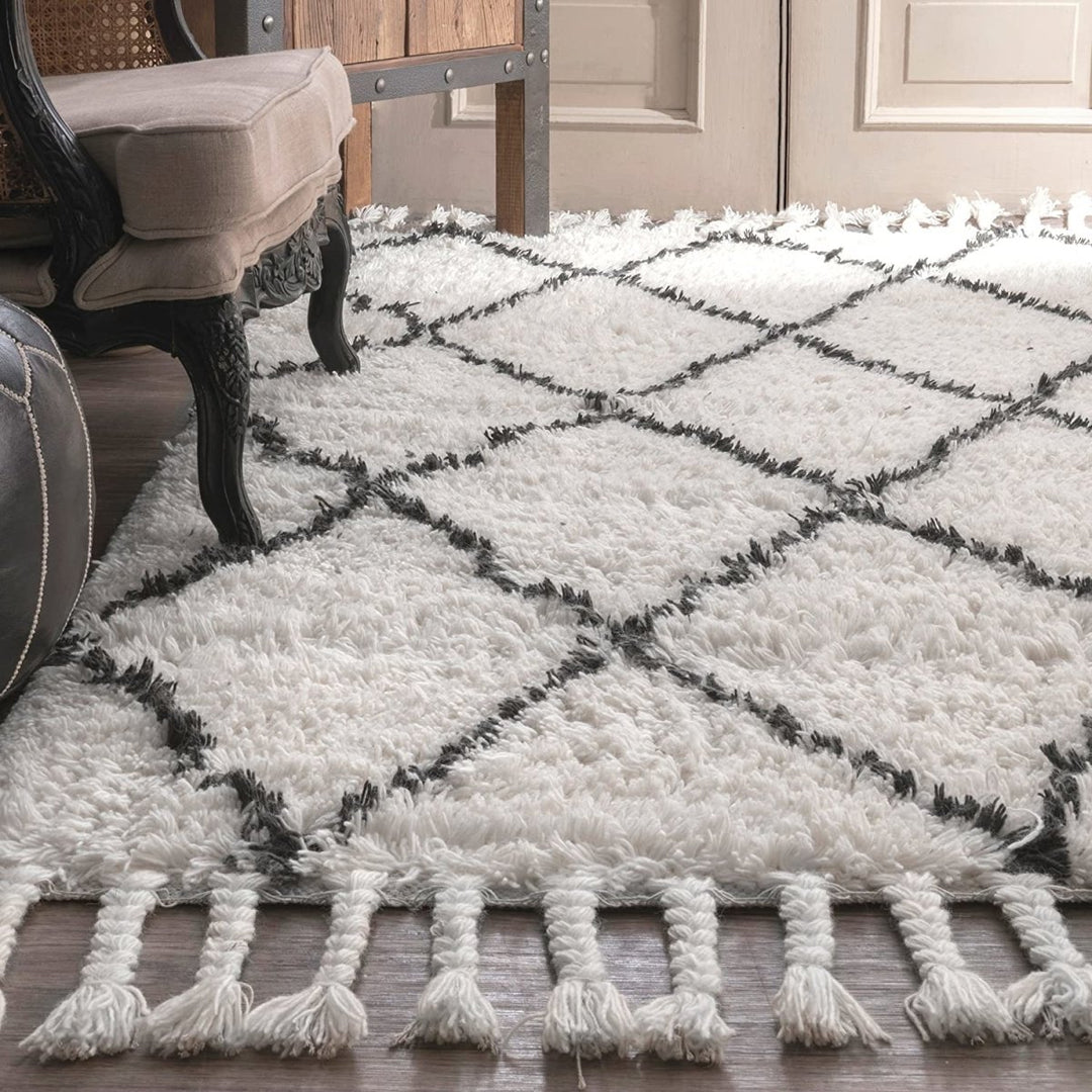 Moroccan - 8 x 5 - Handmade Medium Pile Rug - Imam Carpets - Online Shop