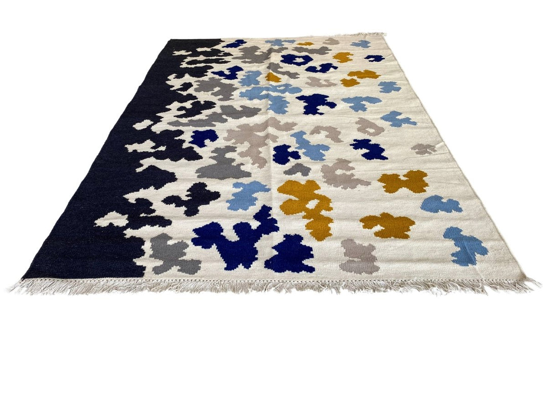 Multi Abstract Dhurrie - Size: 6.5 x 4.5 - Imam Carpet Co. Home
