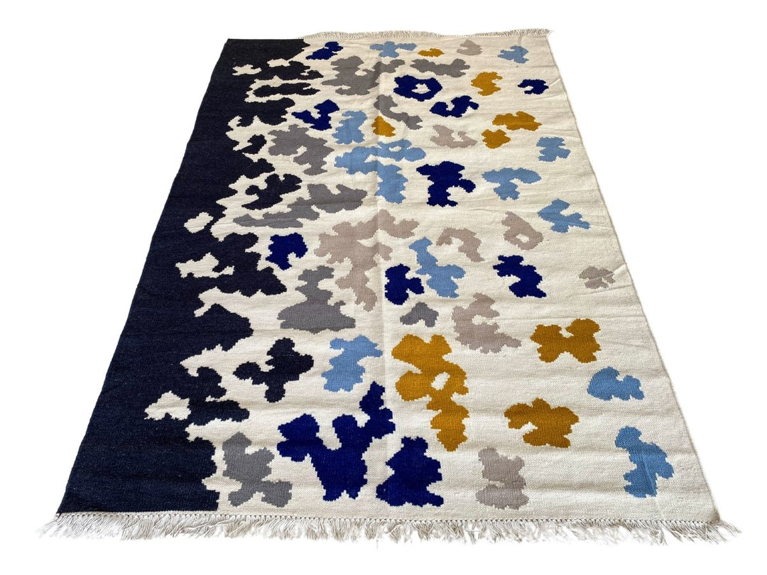 Multi Abstract Dhurrie - Size: 6.5 x 4.5 - Imam Carpet Co. Home