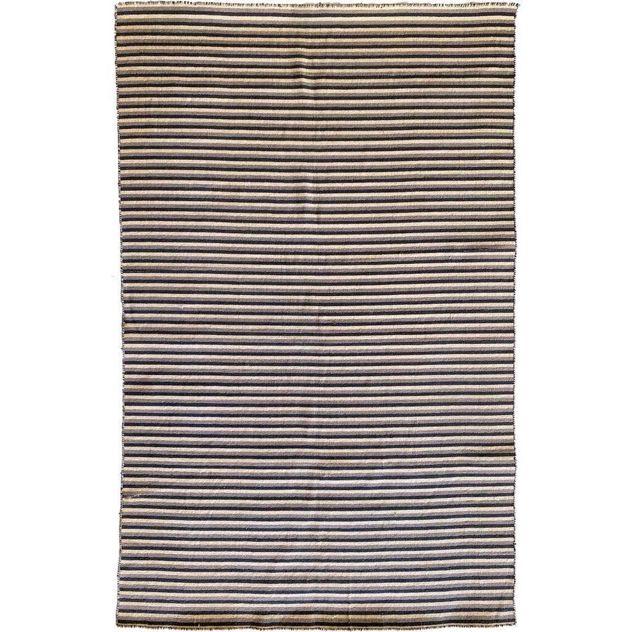 Multi Blue Stripes Rug - 6.3 x 4.5 - Imam Carpet Co. Home