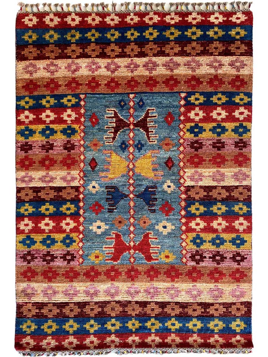 Multi Kazak Rug - Size: 6.2 x 4.1 - Imam Carpet Co