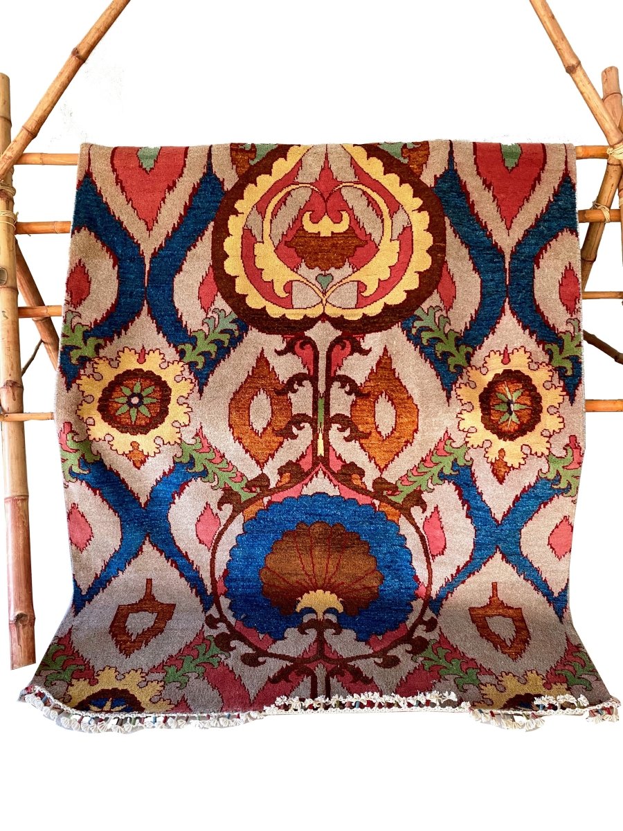 Multi Suzani Rug - Size: 8.1 x 5.4 - Imam Carpets - Online Shop