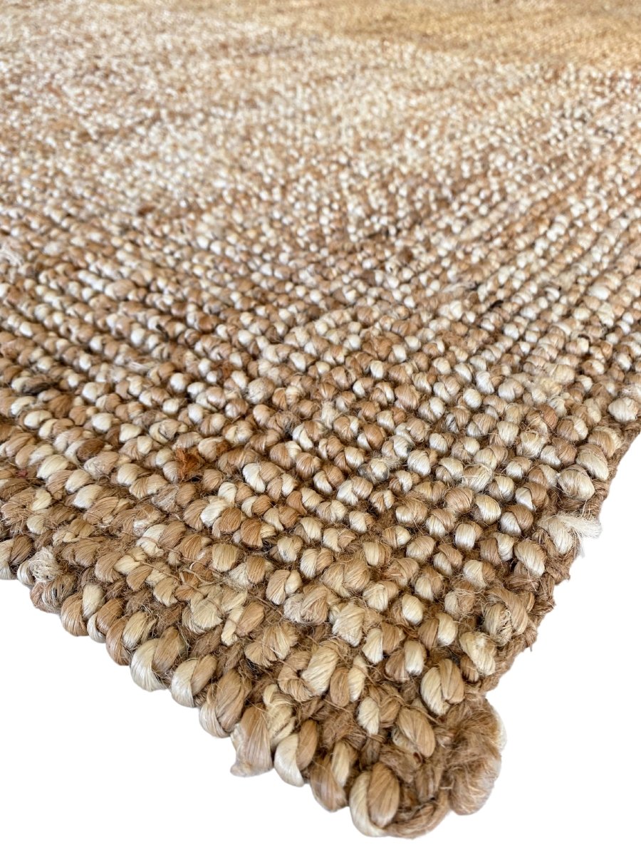 Natural Braided Jute Rug - Size: 6.9 x 4.6 - Imam Carpet Co. Home