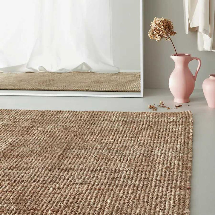 Natural Braided Jute Rug - Size: 7' 7'' x 5' 3'' - Imam Carpets - Online Shop