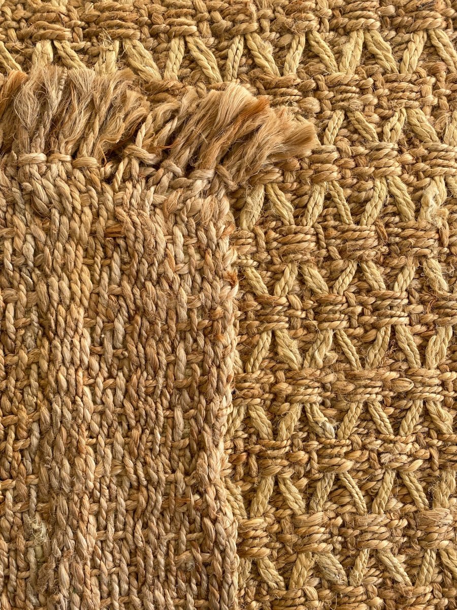 Natural Braided Jute Rug - Size: 7.9 x 4.11 - Imam Carpets - Online Shop