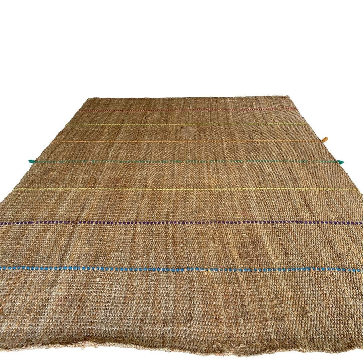 Natural Flatwoven Jute Rug - Size: 10.3 x 8.1 - Imam Carpets - Online Shop