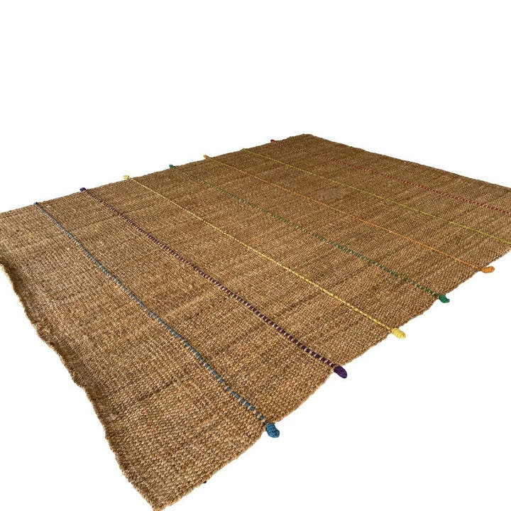 Natural Flatwoven Jute Rug - Size: 10.3 x 8.1 - Imam Carpets - Online Shop