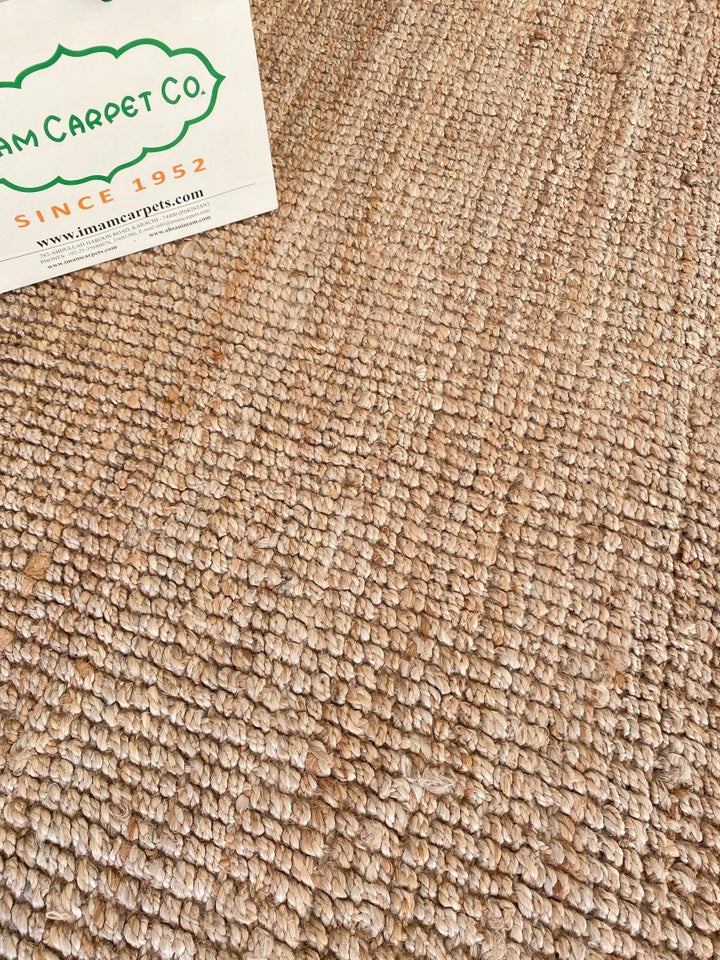 Natural Jute Rug - Size: 7.6 x 5 - Imam Carpets Online Store