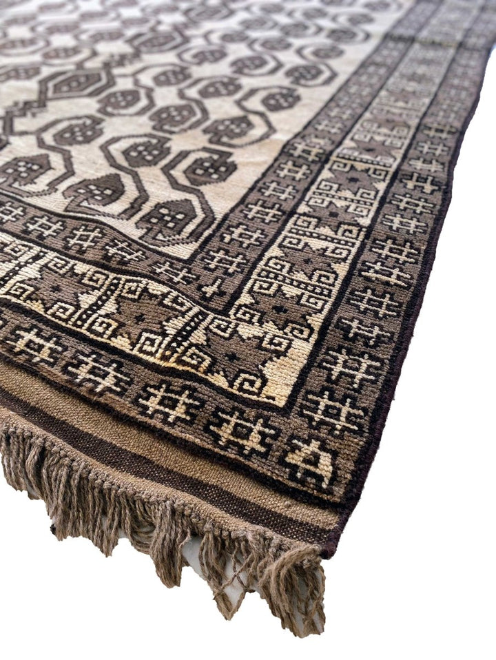 Natural Trellis Afghani Rug - Size: 8.9 x 5.3 - Imam Carpets Online Store