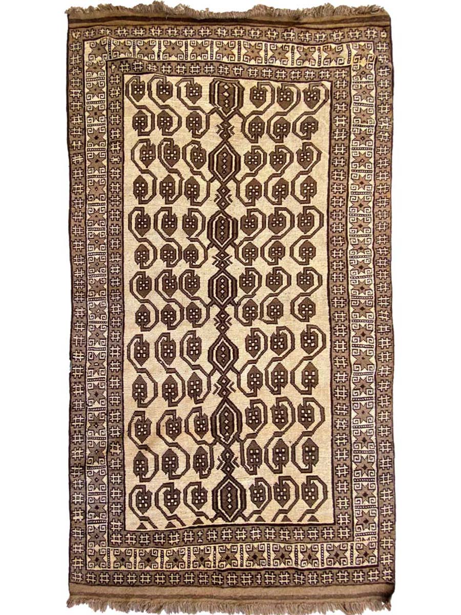 Natural Trellis Afghani Rug - Size: 8.9 x 5.3 - Imam Carpet Co
