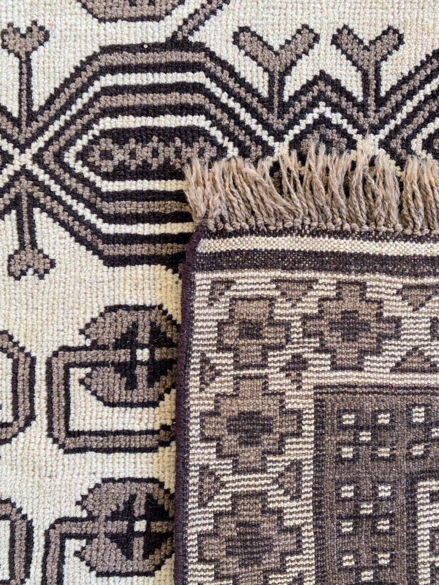 Natural Trellis Afghani Rug - Size: 9.11 x 5.11 - Imam Carpets Online Store