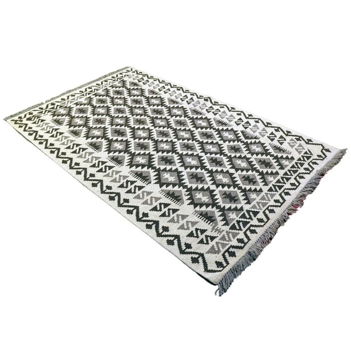 Neutral Bohemian Kilim - Size: 6 x 3.11 - Imam Carpets - Online Shop