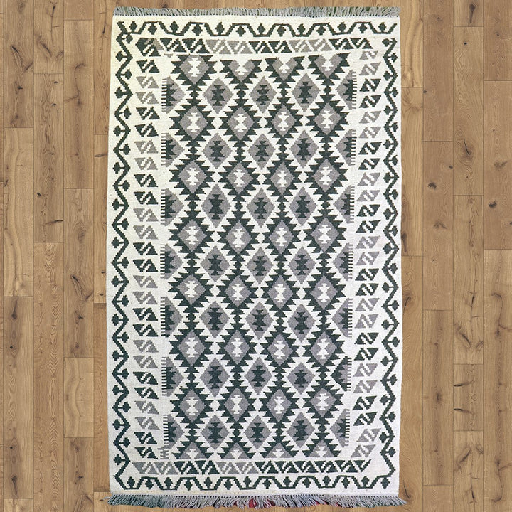 Neutral Bohemian Kilim - Size: 6 x 3.11 - Imam Carpets - Online Shop