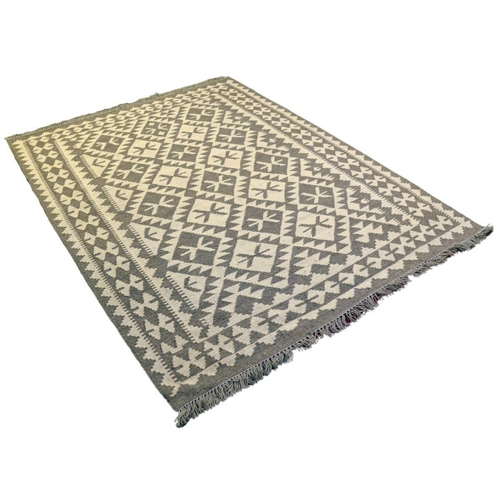 Neutral Bohemian Kilim - Size: 6.3 x 4.10 - Imam Carpets - Online Shop