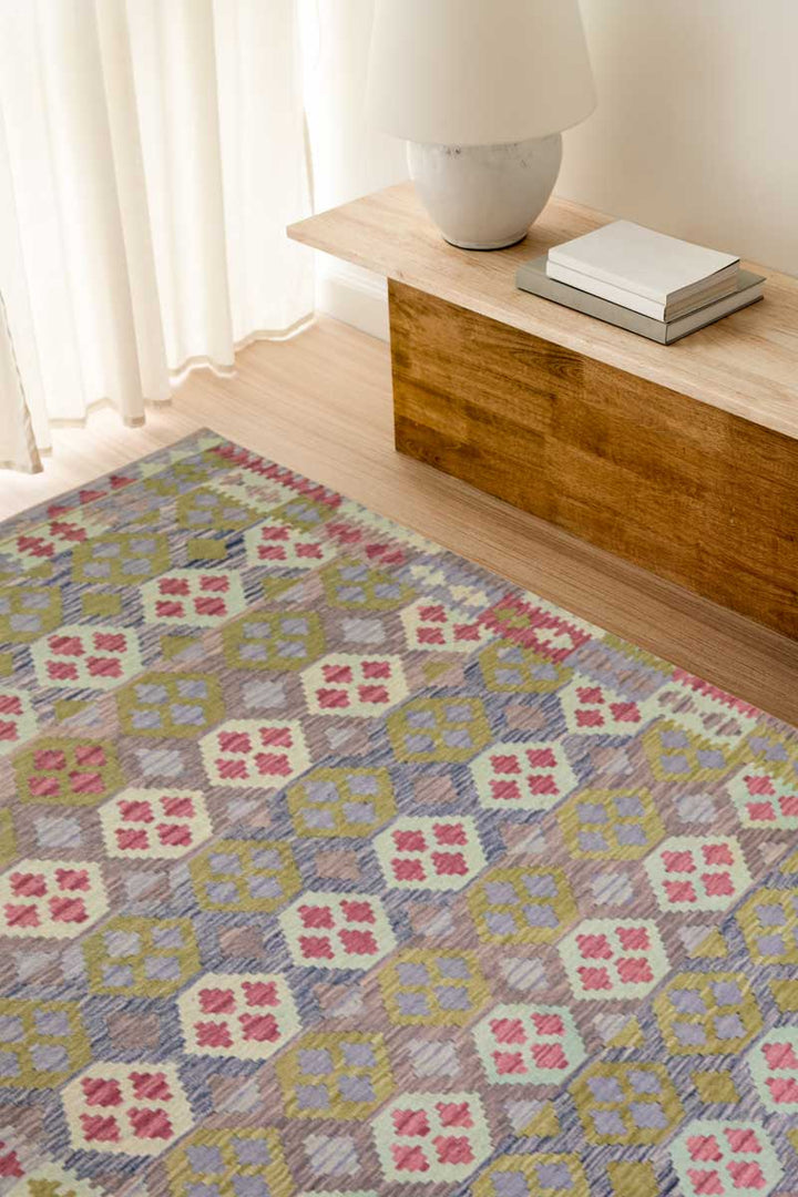 Neutral Bohemian Kilim - Size: 8.4 x 6 - Imam Carpets - Online Shop