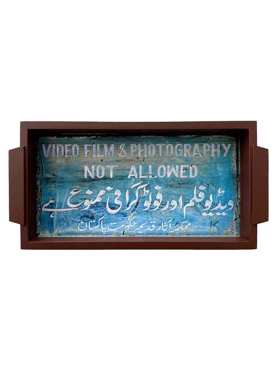 Not Allowed - Wooden Tray - Imam Carpet Co