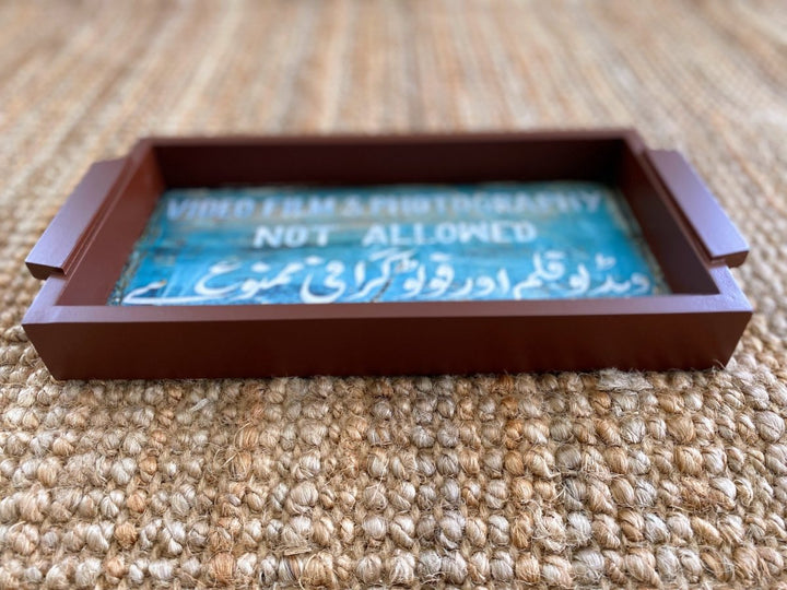 Not Allowed - Wooden Tray - Imam Carpets Online Store