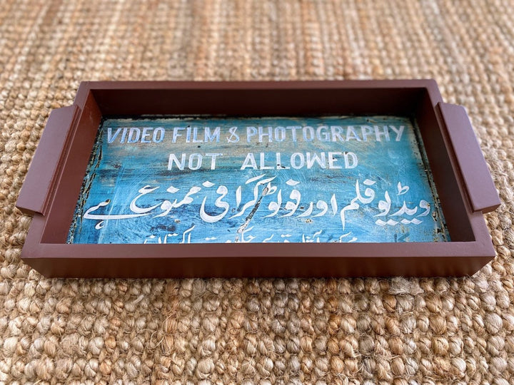 Not Allowed - Wooden Tray - Imam Carpets Online Store