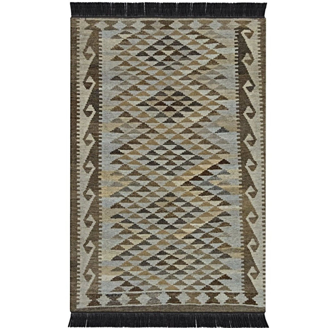 Nuetral Bohemian Kilim - Size: 4.8 x 3.2 - Imam Carpets - Online Shop