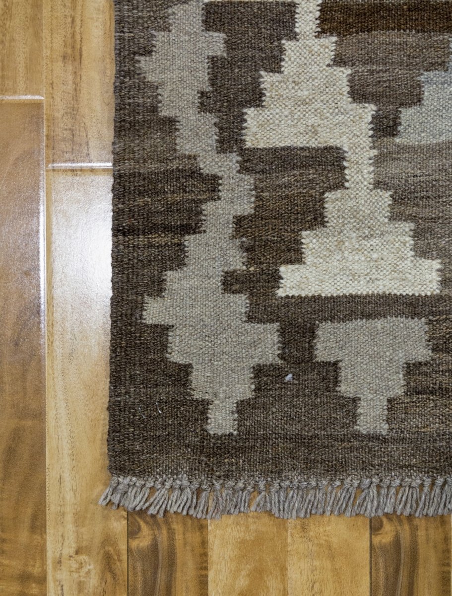 Nuetral Bohemian Kilim - Size: 5.1 x 3.4 - Imam Carpets - Online Shop